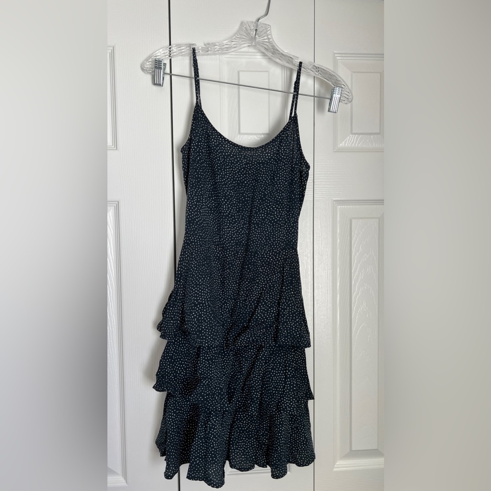 H&M black and white polka dot skater dress. Size S